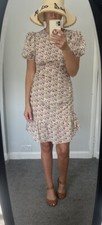 ❤️ASOS Lola May floral print short sleeved frill dress size 10❤️