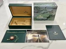Authentic ROLEX Explorer i 114270 Watch Box  COMPLETE SET Holder Booklet Tag