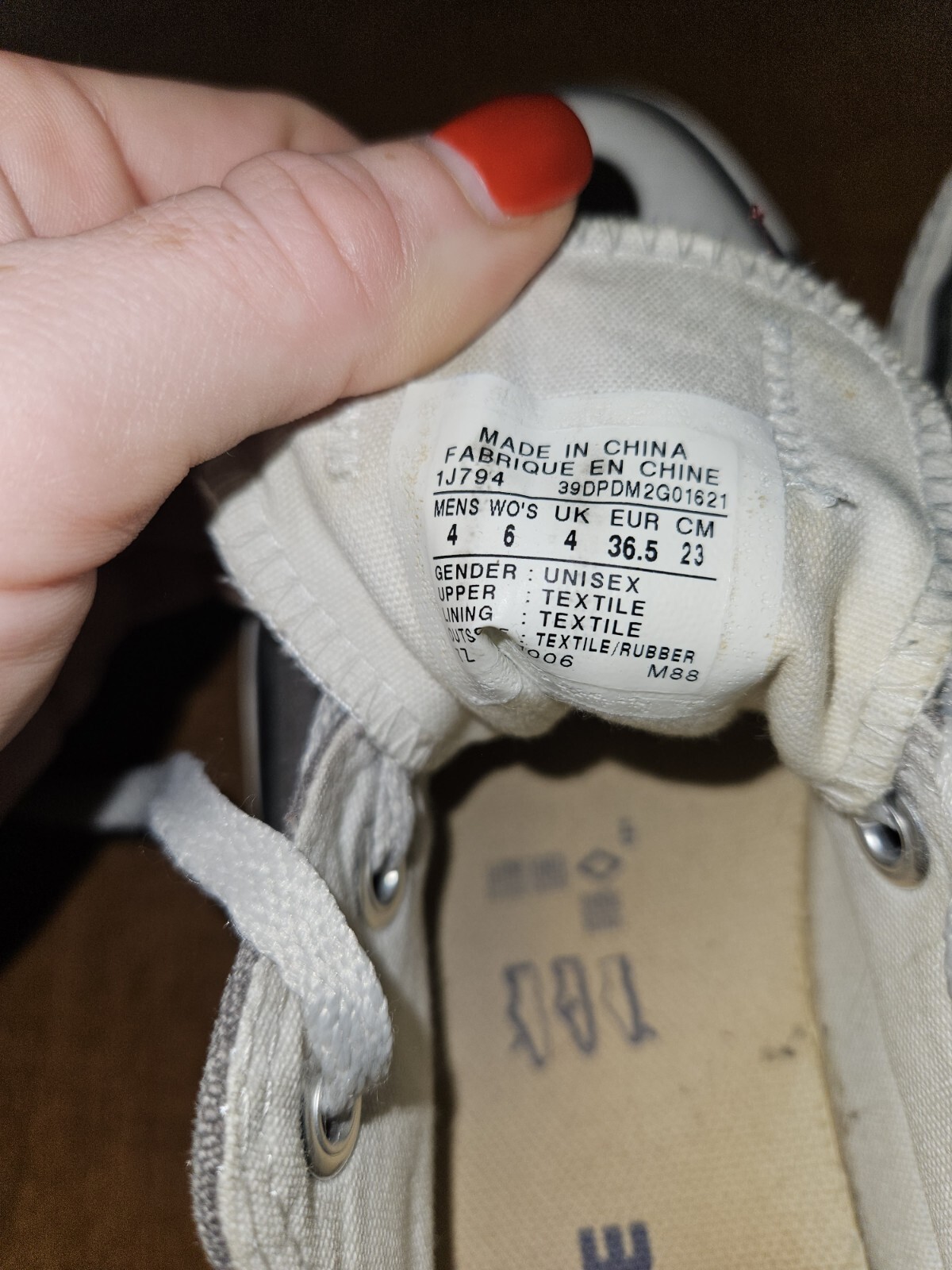 SAOLA CONVERSE All Star scarpe unisex grigio top basso uomo 4 donna 6 ottime condizioni