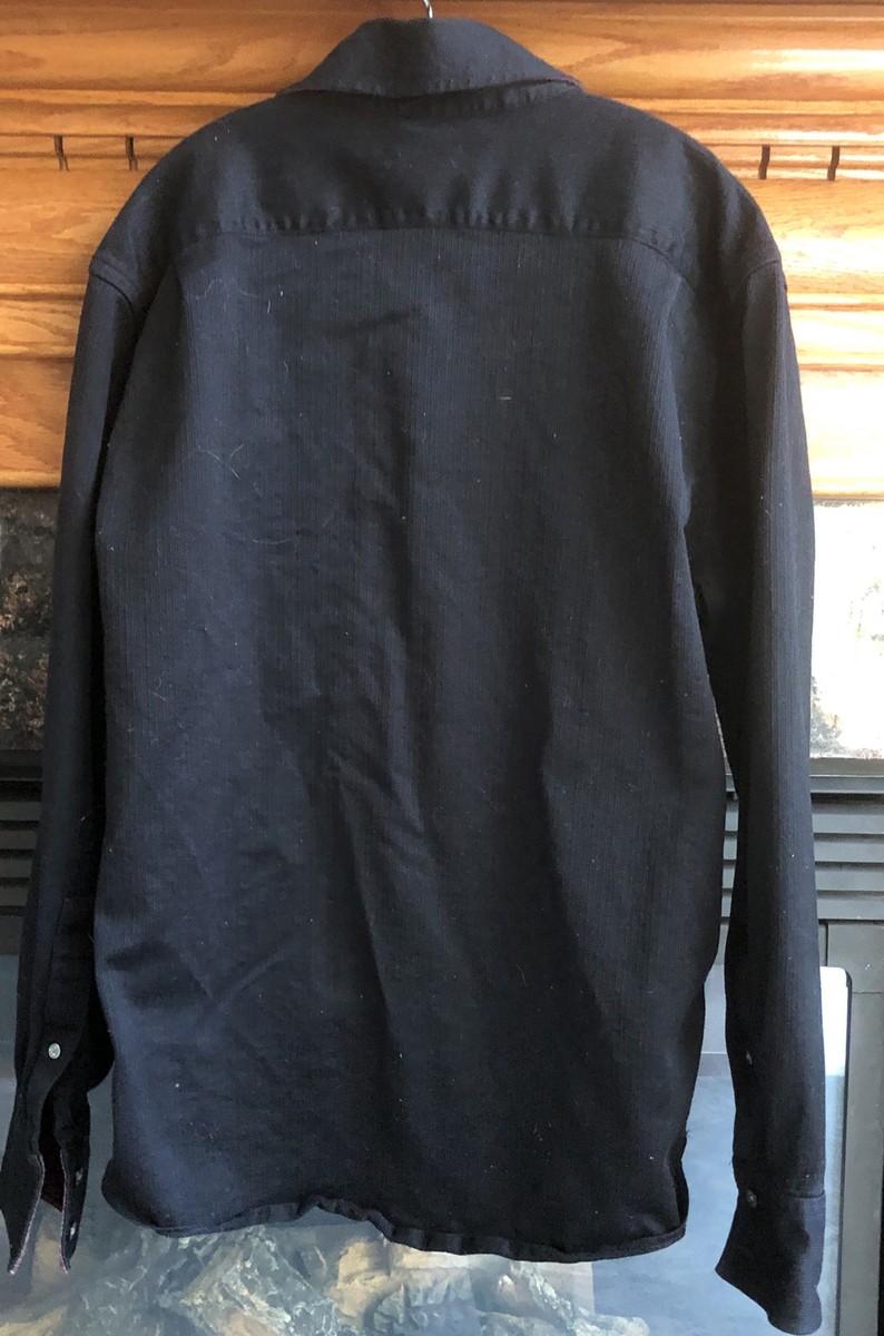 Banana Republic Men's Size Large Black Dress Shirt 100% Heavyweight Cotton  Nice | eBay