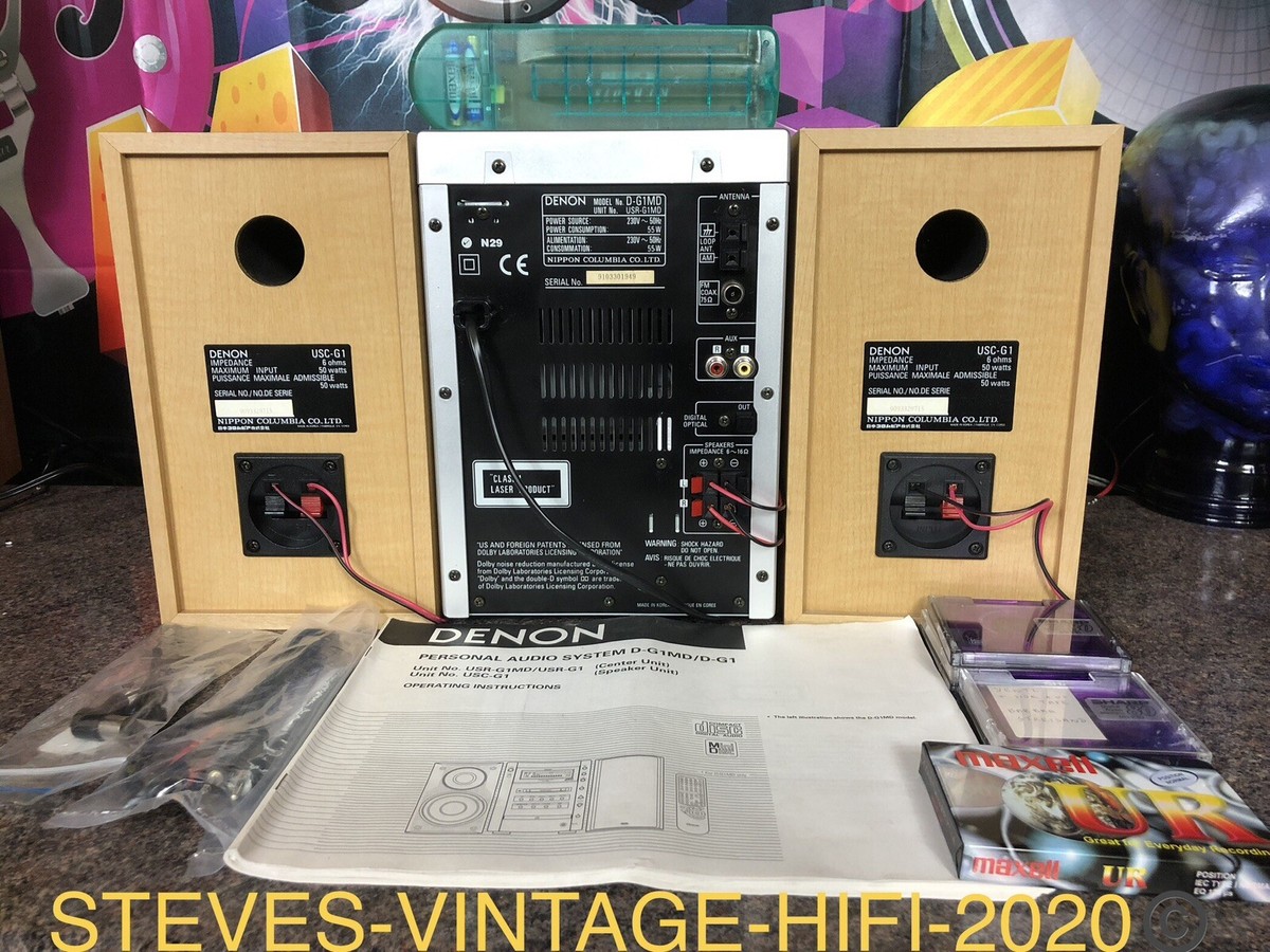 Denon D-G1MD PERSONAL AUDIO SYSTEM CD,MD,TAPE,RADIO SERVICED N