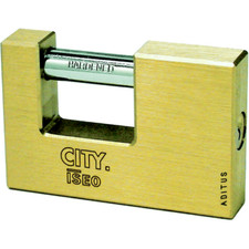 Iseo lucchetto serie City 70 mm per serranda garage saracinesca in ottone