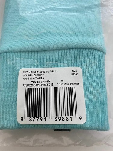 Nike Youth Club Fleece Gloves Youth Medium Copa/Black/White - Picture 3 of 4