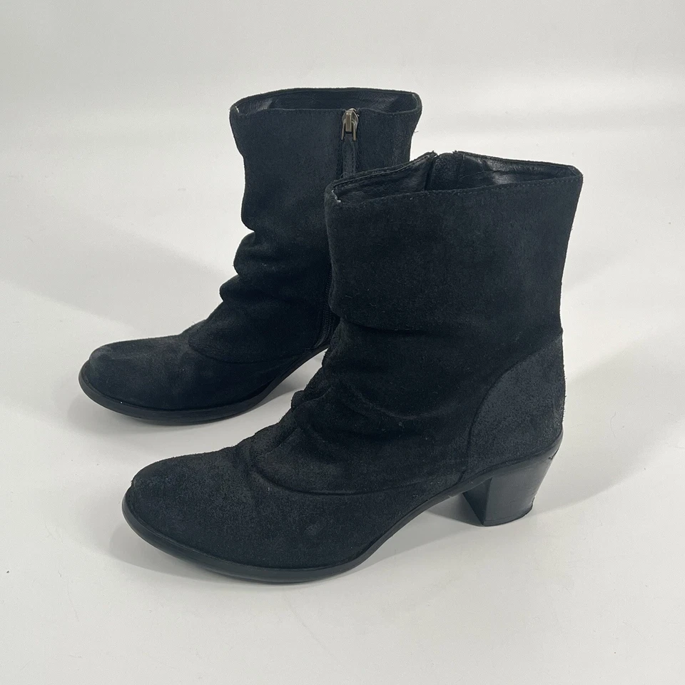Botines Cordani Cuero Negro Pulido Cremalleras Slouchy Talla 39 Talla 9 Foto 3 de 4