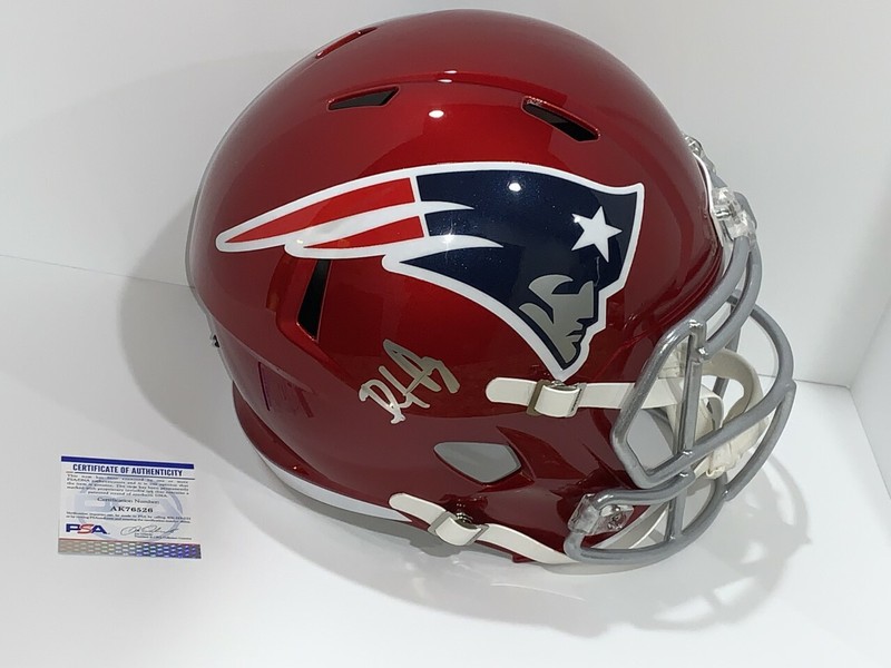DAVE PORTNOY SIGNED NEW ENGLAND PATRIOTS FULL-SIZE REPLICA FLASH HELMET PSA COA