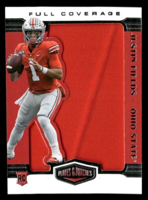 2021 Chronicles DP Justin Fields #PP-JF Plates & Patches Full Coverage GW RC MEM