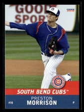 Preston Morrison 2016 South Bend Cubs Team Set