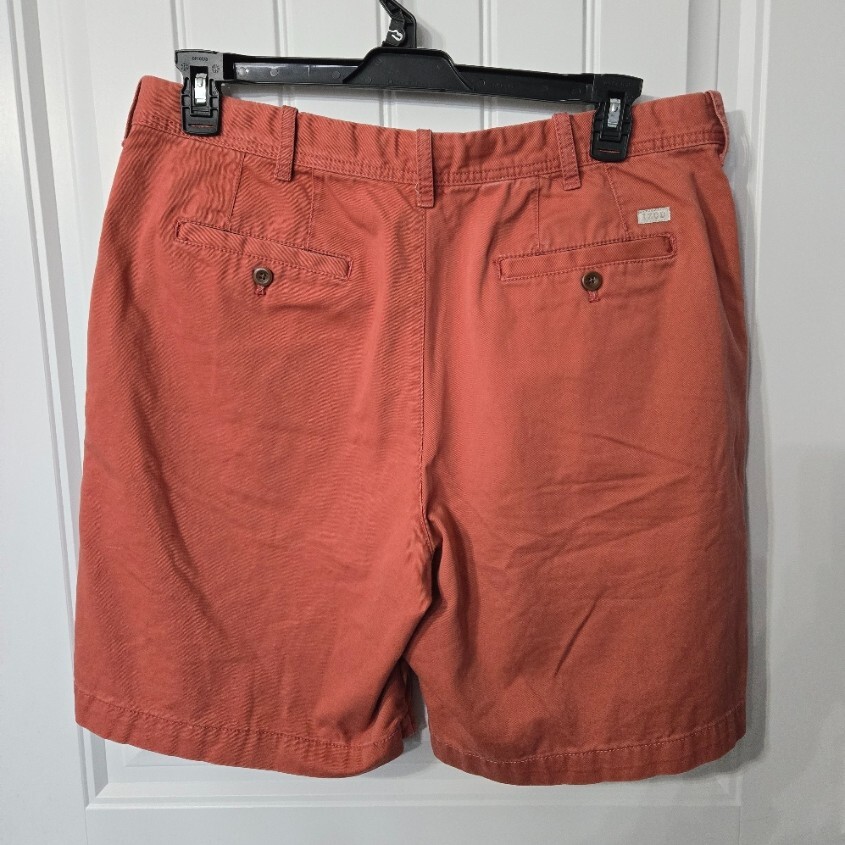 IZOD Golf Shorts Men’s 36” Waist 9” Inseam Mid Rise Cotton Coral image 3