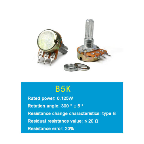 Variable Resistor Potentiometer Pot Lin Linear B1K B2K B10K B20K B50K B100K B1M - Picture 20 of 29