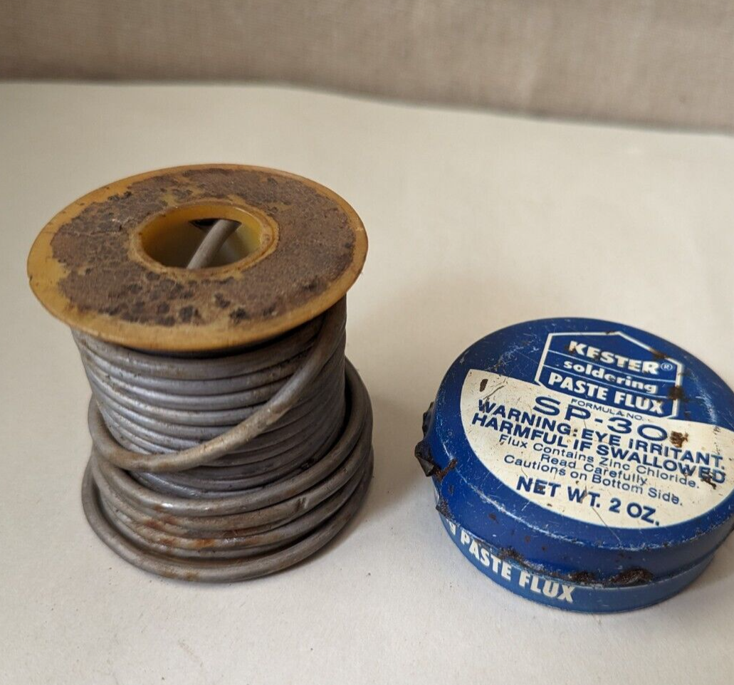 Vintage METAL Wire Solder One Pound Roll ,Tin Kester Vintage METAL Wire Solder One Pound Roll ,Tin Kester