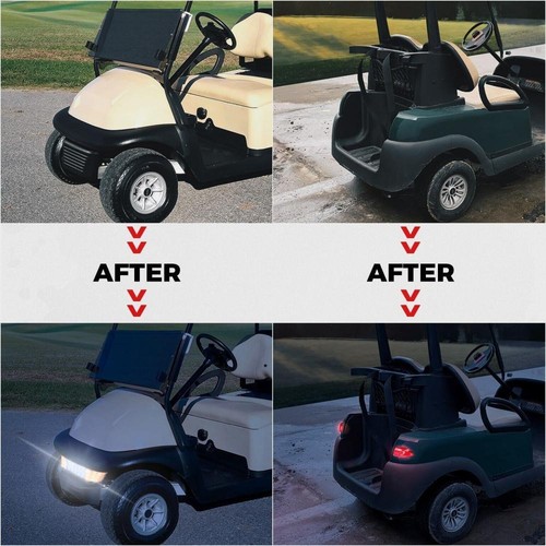 For Club Car Precedent Golf Cart LED Deluxe Head Light Kit (GAS) Street Package - Picture 6 of 12