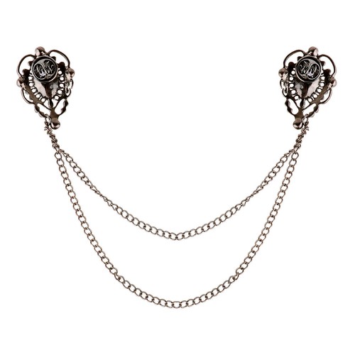 Womens Retro Cardigan Sweater Shawl Chain Clips Brooch Cardigan Collar Holders - Picture 25 of 29