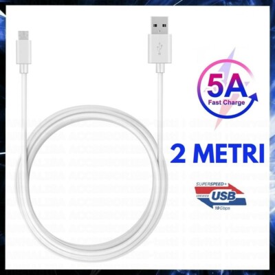 Micro USB Fast Charging Cable – 5A 2-Meter Long Fast Charge & Data Sync Cable