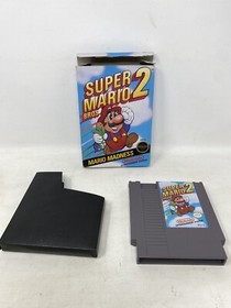 SUPER MARIO BROS. 2 MARIO MADNESS NINTENDO NES BOX AND GAME 