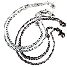 DK 2 Roof Strong Biker Trucker Key Jean Wallet Chain (23.5") SLV/BLK SYC41MLT