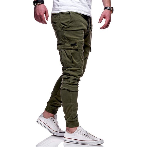 Men's Casual Joggers Pants Sweatpants Cargo Combat Loose Sport Workout Trousers - Picture 23 of 28