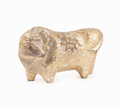 【超希少・署名入り】 sotaro saegusa 作 人物像 銅像風置物 ペア Saegusa Sotaro Cast Iron Bull Figurine Japanese Okimono Sculpture