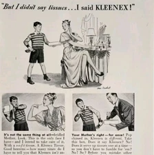 1947 Kleenex Tissues Box Advertisement Hygiene Vintage Product Redbook DWPP21
