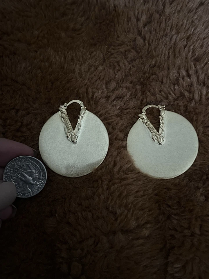 Золотые серьги-диски Versace - Изображение 4 из 4