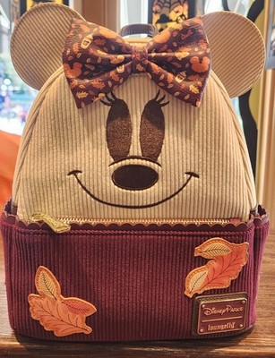 Disney Parks Fall 2026 Loungefly Minnie Mouse Mini Backpack Bag New 
