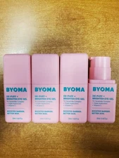 4 Pack: BYOMA De-Puff + Brighten Eye Gel Tri-Ceramide 0.68oz ea SHELFWEAR E15D