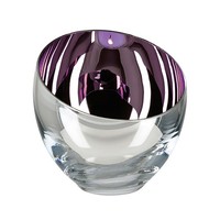 Fink Lila Teelichthalter Ø 11 Cm Windlicht Glas Kerzenhalter Kugelige Vasenform