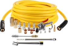 Hromee 19 Pieces Air Compressor Accessories Kit with 3/8 Inch x 25FT Hybrid Hose