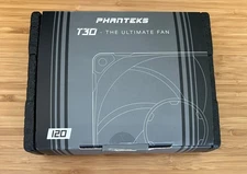 Phanteks T30-120 fan, premium high-performance fan, PWM, Black/Grey