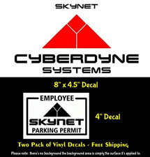 Skynet Cyberdyne Systems Terminator 8 4 Black Vinyl Decals Car Truck Window