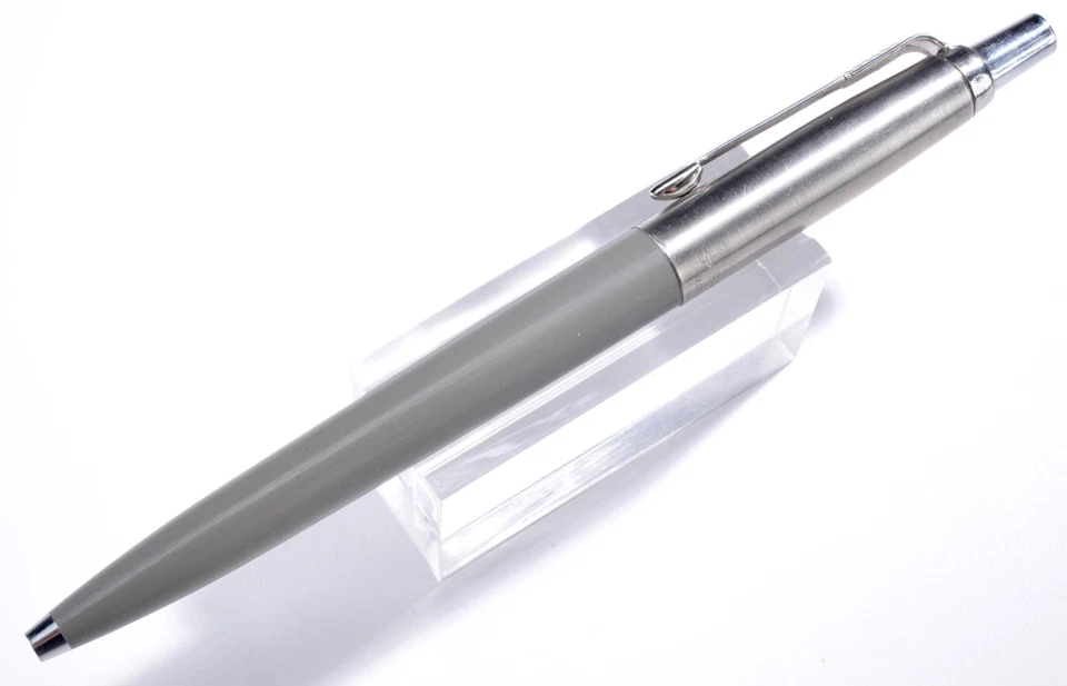 Винтажный Parker Jotter Bauhaus Серые-Латунные Нити-До 1973-Логотип Топ-США #33 - Изображение 2 из 4