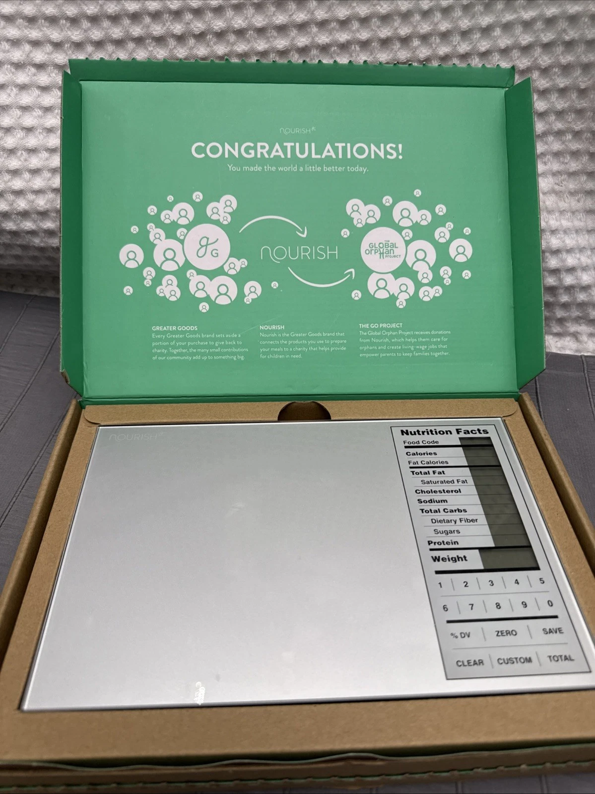 Nourish Digital Nutritional Scale Open Box