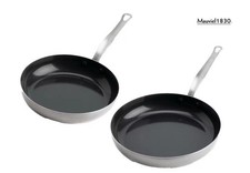 Mauviel 1830 Bratpfannen-Set 24 & 28 cm M'Cook Stainless Steel Round Frypan