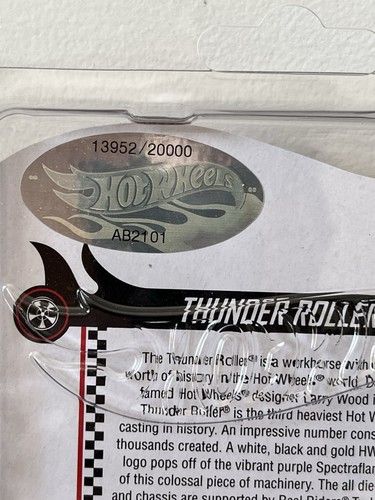 Hot Wheels RLC - Thunder Roller (Purple/White), HWC Trucking, 2021 Red Line Club - Picture 4 of 5