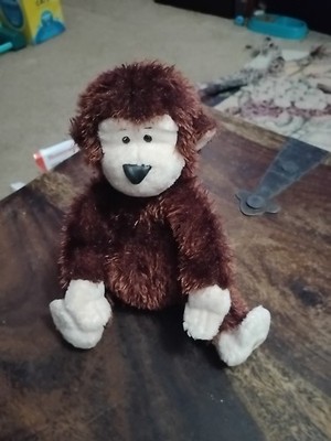 Webkinz Lil' Kinz Monkey HS008 by Ganz Plush Stuffed Brown Animal 8'' no code