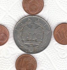 N 5  ITALIA   RARA  MONETA  2   LIRE  1940   ANTIMAGNETICA