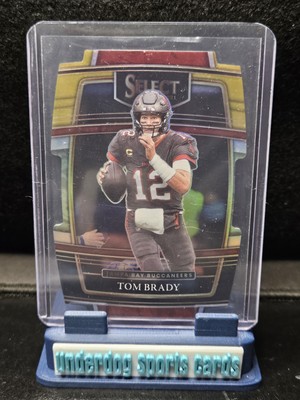 2021 Panini Prizm Tom Brady Concourse No. 1 Black & Yellow Die-cut Prizm G.O.A.T