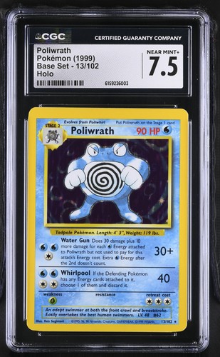 Poliwrath graded CGC 7.5 for sale on eBay