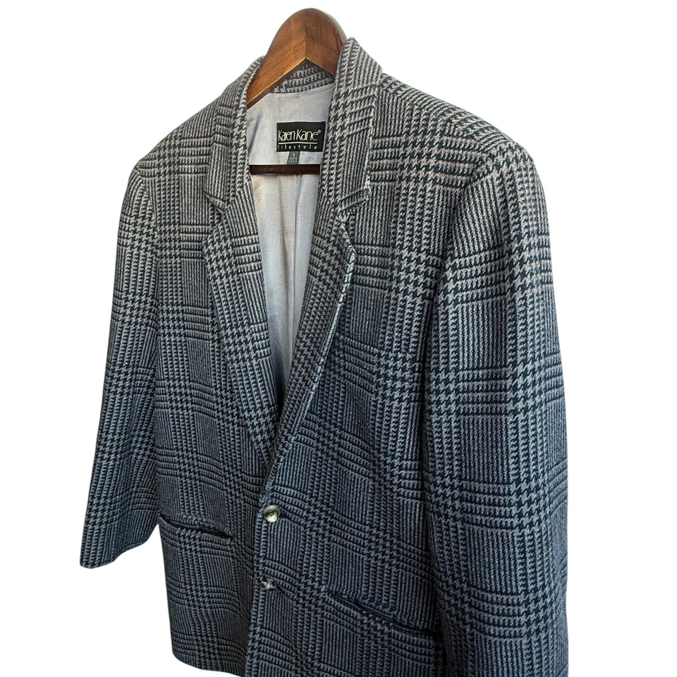 Blazer Karen Kane Mujer Mezcla Lana Talla 8 Manga Larga Dos Botones H-1 Foto 2 de 4