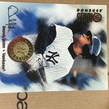 Donruss 1997 Studio Master Strokes Derek Jeter Yankees #2009/5000 Autographed