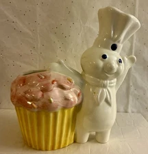 Pillsbury Doughboy Funfetti Cupcake Vase/Utensil Container 2001 Benjamin Medwin