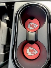 Kansas City Football Chiefs Team Neoprene Car Coasters Set Of 2 NFL
