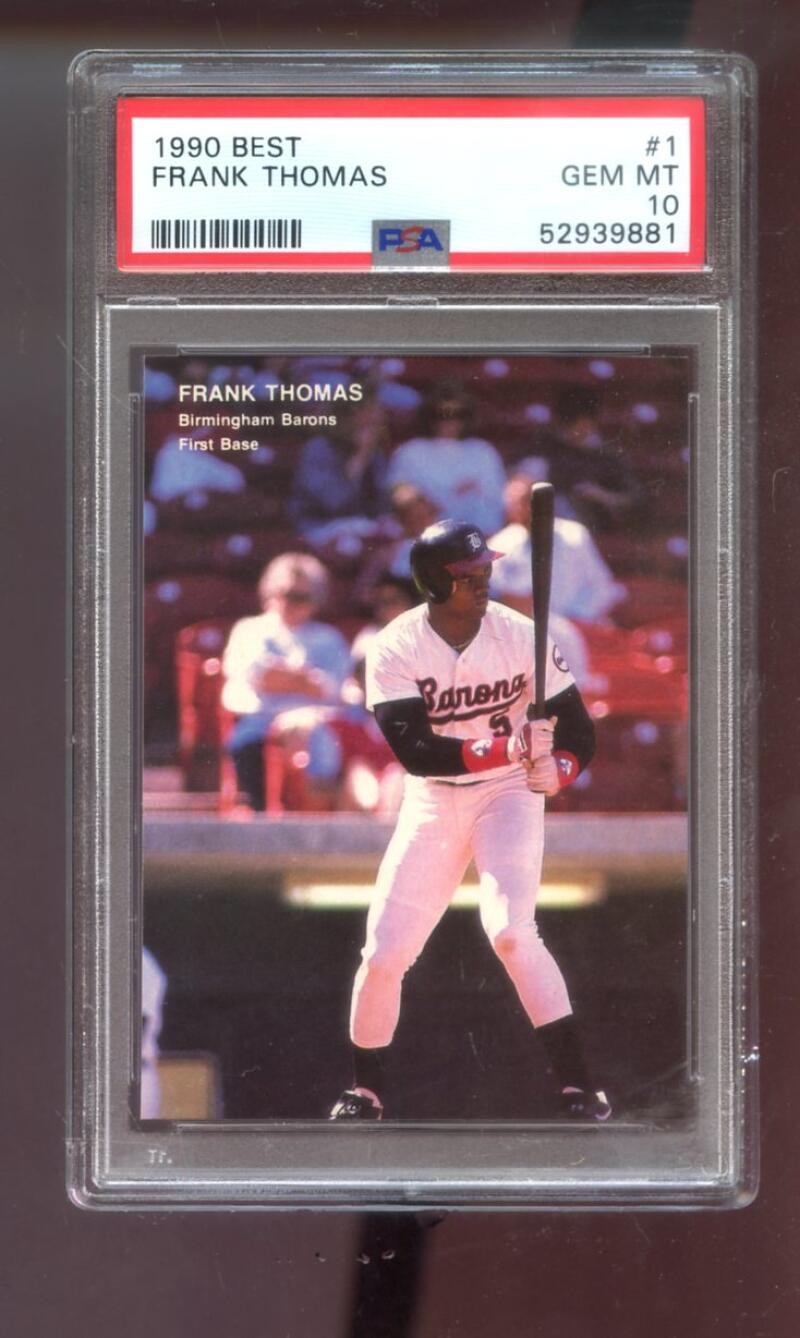 1990 Best #1 Frank Thomas ROOKIE RC PSA 10 Graded Baseball Card MLB Barons Minor