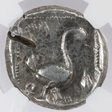 Cilicia, Mallus AR Stater Swan Greek Silver Coin 440-385 BC - NGC VG Brushed Cut