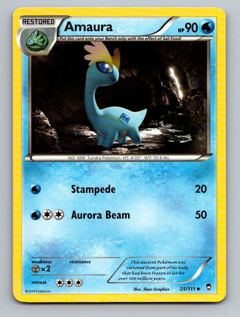 Amaura 25/111 Uncommon Furious Fists Pokemon Lightly Played
