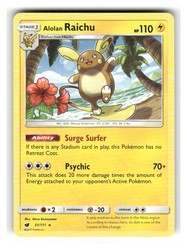 Alolan Raichu 31/111 Holo Rare Crimson Invasion