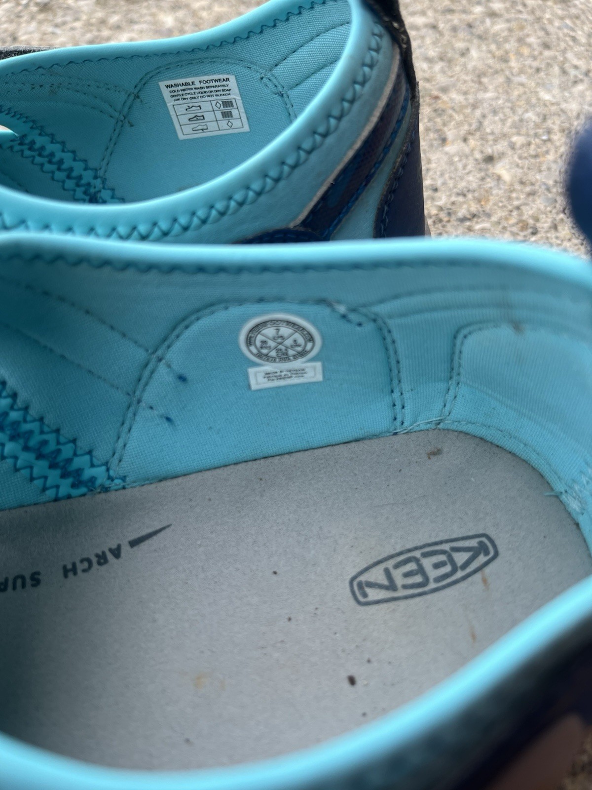 Sandali Keen Notch Creek unisex bambini lavabili impermeabili blu mimetici taglia 7