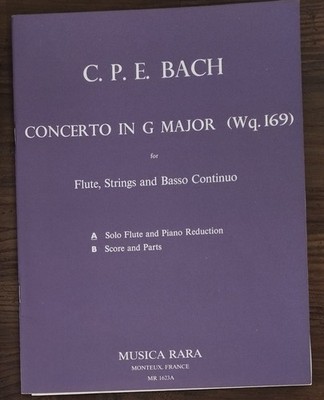 C.P.E. Bach - Concerto in G Major (Wg.169)  Flute, Strings and Basso Continuo