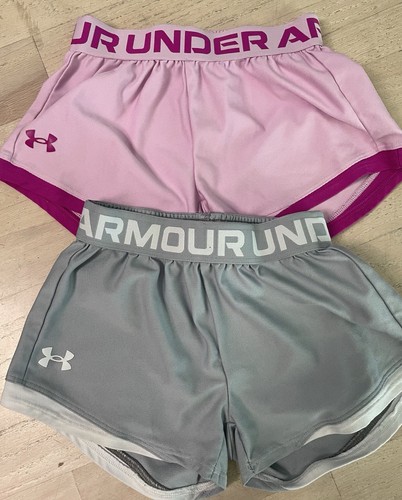 Two Pair Girls Under Armour Shorts - Size XS YXS