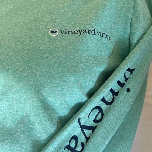 Camicia Vineyard Vines uomo piccola blu manica lunga girocollo performance balena - Foto 2 di 8