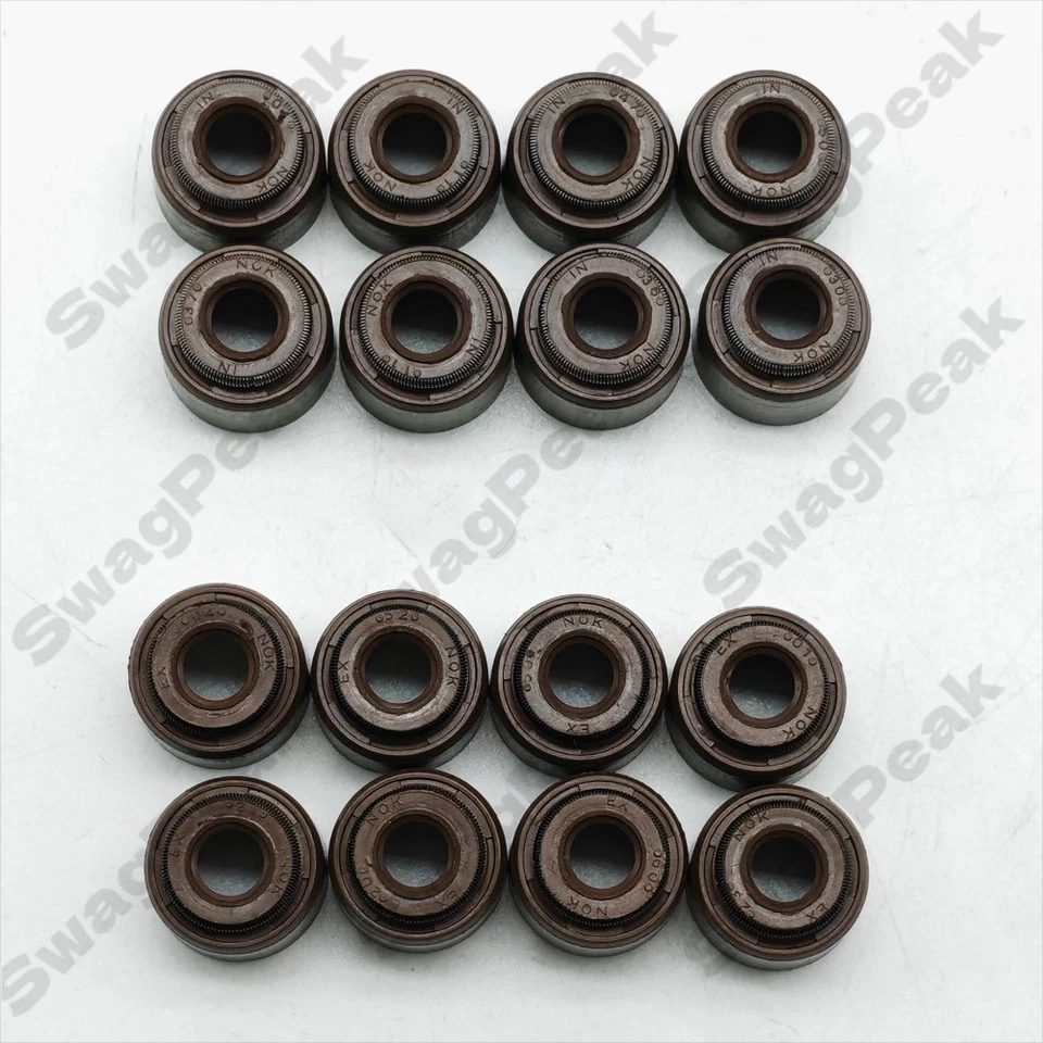 Juego de juntas de vástago de válvula Honda ACURA 16 PIEZAS genuino OEM NOK Honda B16 B18 D16 K20 K24 Foto 2 de 4